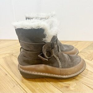212 Womens Tootega Brown Suede Faux Fur Lined Winter